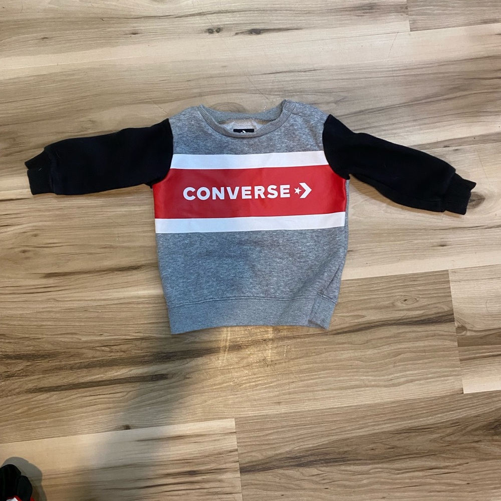 Converse Kids Gray and Black Sweatshirt